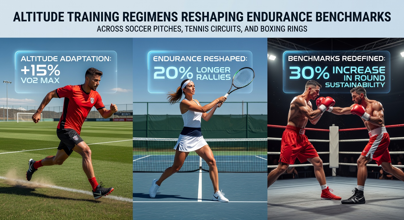 Athletes training at high altitude facilities with specialized equipment for endurance development