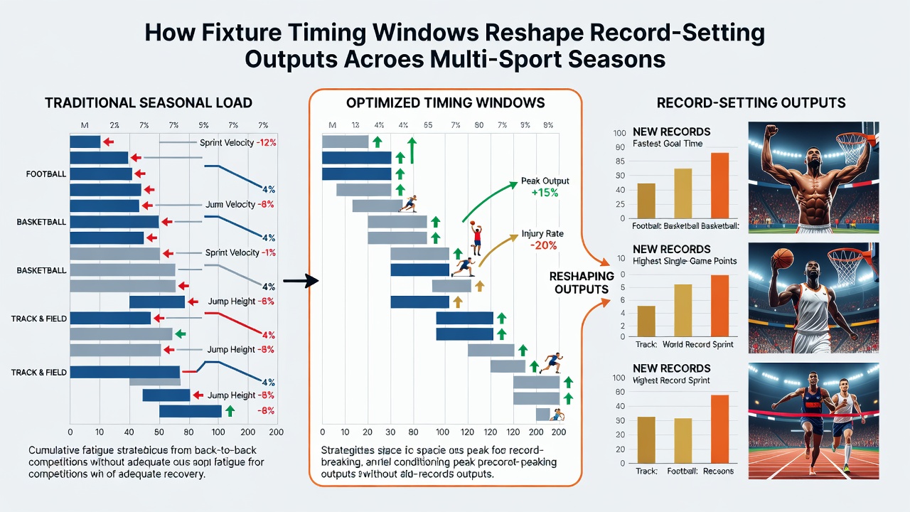 Data visualizations showing fixture schedules and performance metrics in team sports