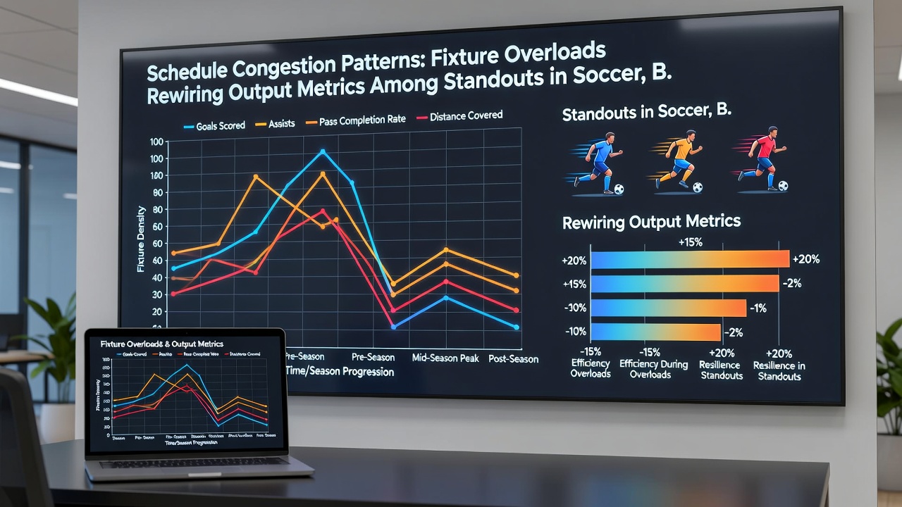 Infographic displaying performance metric shifts in congested schedules for basketball and hockey athletes